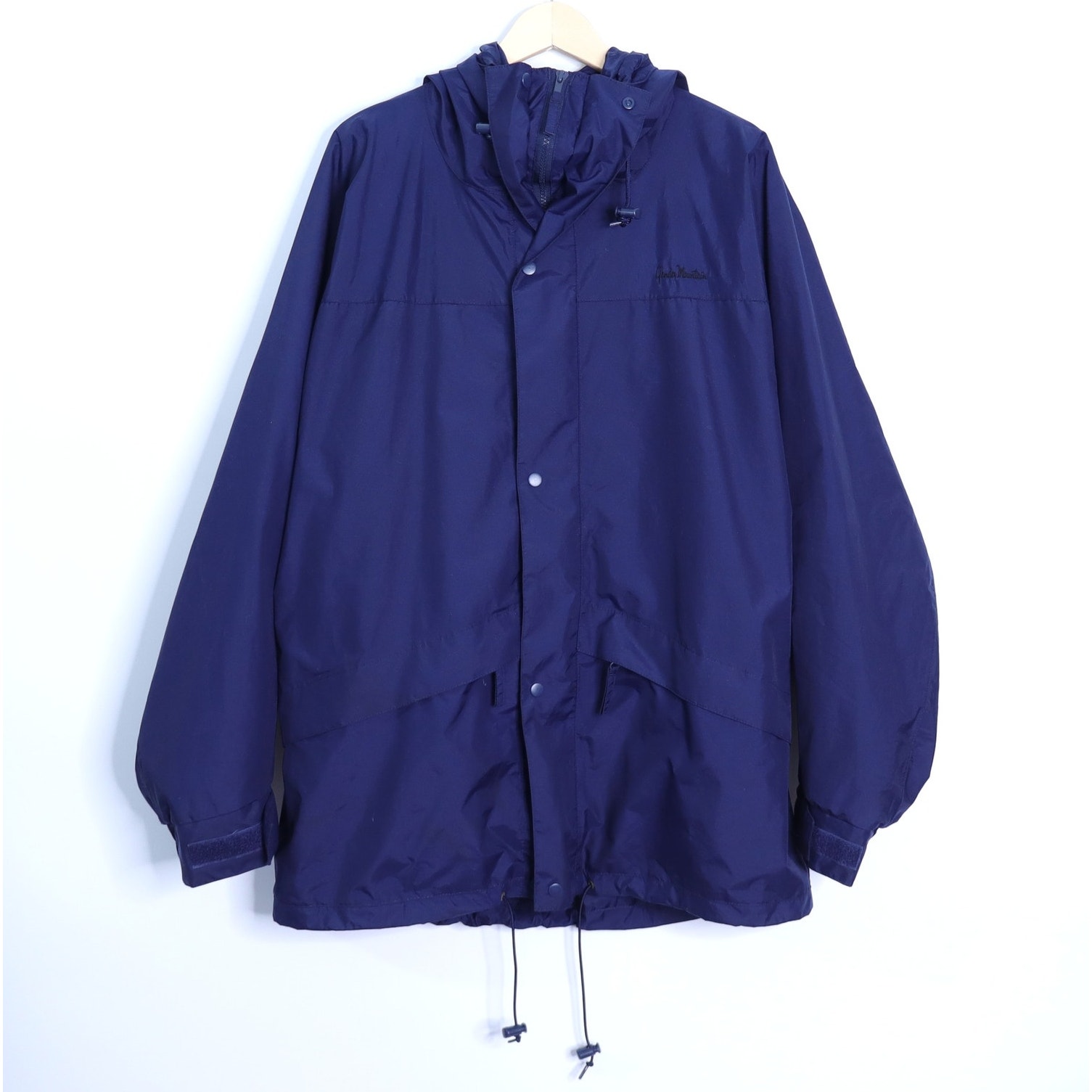 Gander Mountain Rain Jacket Navy Blue Water Repellant Outdoors Men's Xlt